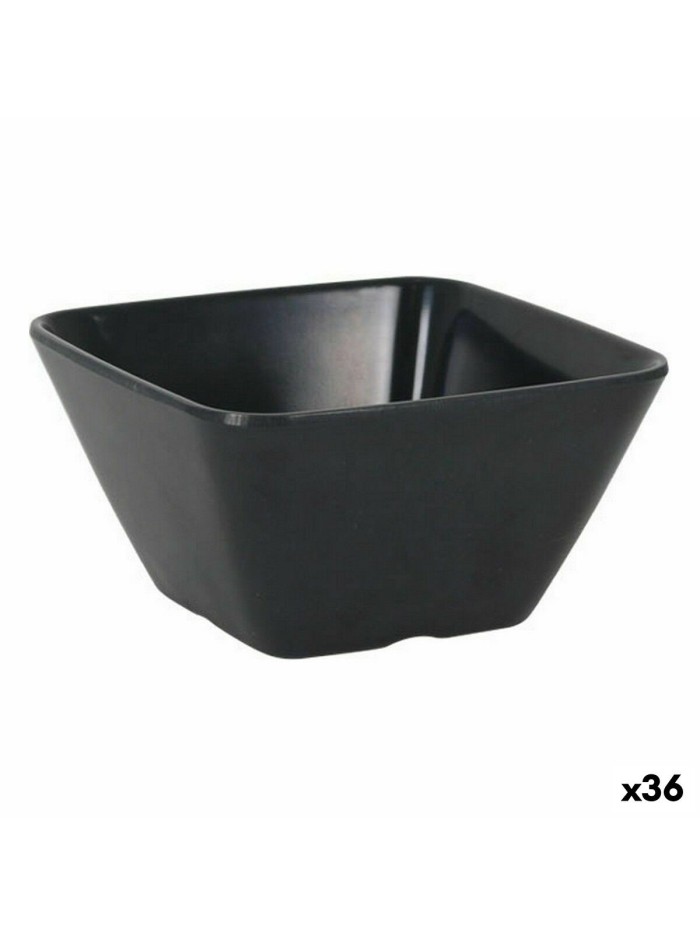 Bol para Aperitivos La Mediterránea Melamina Antracita 10 x 10 x 5 cm (36 Unidades)