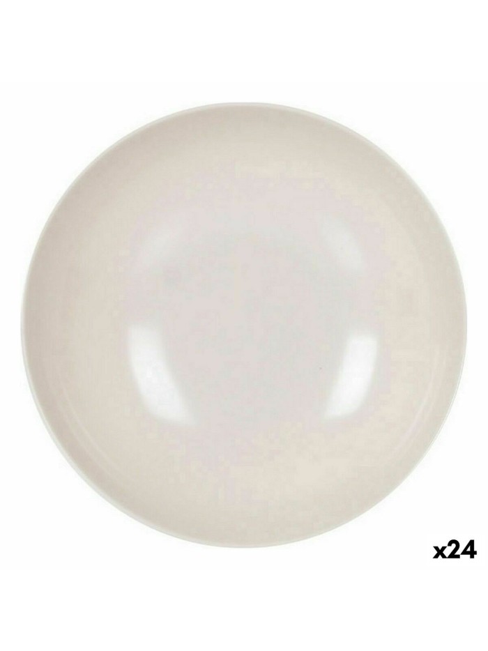 Deep Plate La Mediterránea Melamin White Shine 21 x 5,3 cm (24 Units)