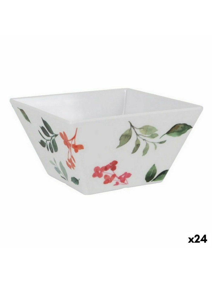 Bol pour Apéritifs La Mediterránea Petunia Mélamine Brille 13 x 13 x 7 cm (24 Unités)