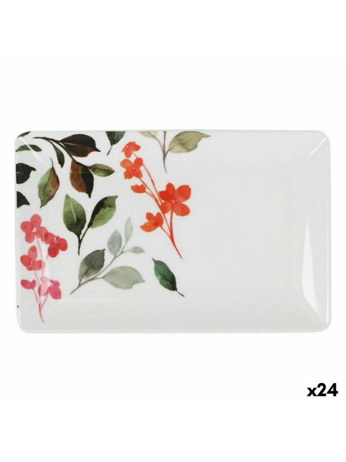 Plateau apéritif La Mediterránea Petunia Mélamine Brille 20 x 13 x 1,5 cm (24 Unités)