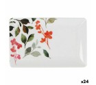 Bandeja de Aperitivos La Mediterránea Petunia Melamina Brillo 20 x 13 x 1,5 cm (24 Unidades)