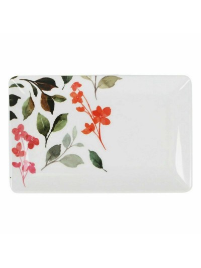 Bandeja de Aperitivos La Mediterránea Petunia Melamina Brillo 20 x 13 x 1,5 cm (24 Unidades)