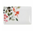 Bandeja de Aperitivos La Mediterránea Petunia Melamina Brillo 20 x 13 x 1,5 cm (24 Unidades)