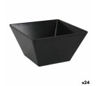 Bol para Aperitivos La Mediterránea Melamina Antracita 13 x 13 x 7 cm (24 Unidades)