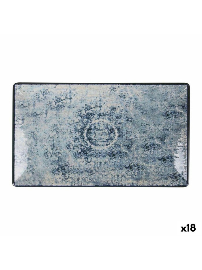 Serving Platter La Mediterránea Electra Porcelain Rectangular 25,3 x 15 x 2 cm (18 Units)