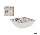 Bol La Mediterránea Grecia Porcelaine Bleu Marron 13 x 13 x 5 cm (28 Unités)