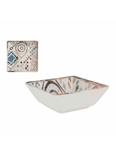 Bol La Mediterránea Grecia Porcelana Azul Marrón 13 x 13 x 5 cm (28 Unidades)