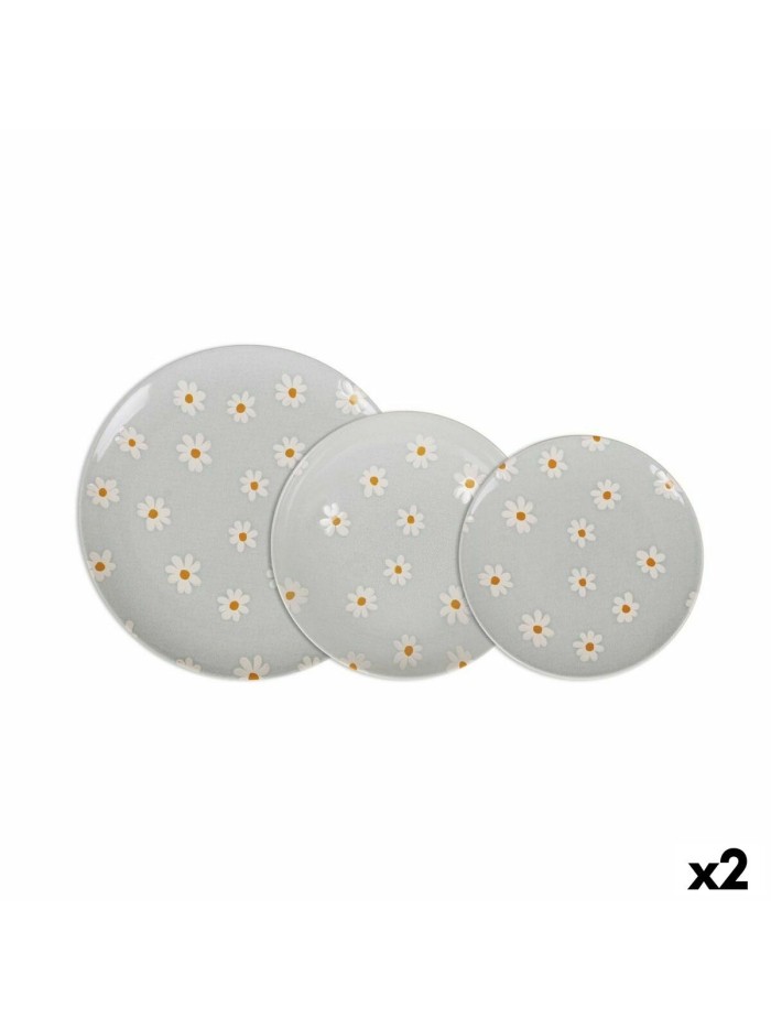 Dinnerware Set La Mediterránea Camomila 12 Pieces (2 Units)