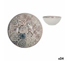 Bowl La Mediterránea Grecia Porcelain Blue Brown Ø 16 x 7 cm (24 Units)