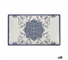 Fuente de Cocina La Mediterránea Rosetta Porcelana Rectangular 25,3 x 15 x 1,8 cm (18 Unidades)
