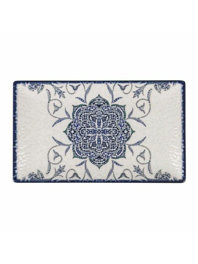Serving Platter La Mediterránea Rosetta Porcelain Rectangular 25,3 x 15 x 1,8 cm (18 Units)