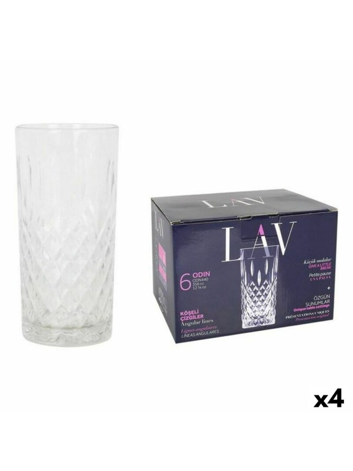 Set de Verres LAV Odin 6 Pièces (4 Unités) (356 ml)