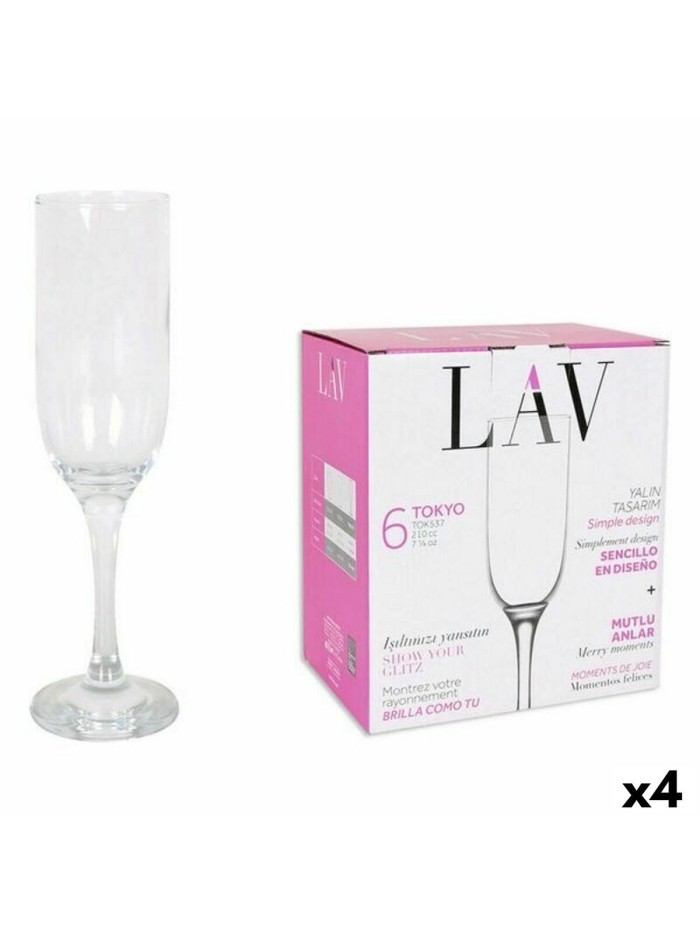 Set of cups LAV Tokyo (4 Units) (210 ml)