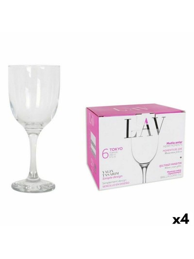 Set de Copas LAV 145011 7,5 x 7,5 x 18 cm (4 Unidades) (290 ml)