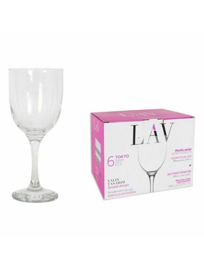 Set de Copas LAV 145011 7,5 x 7,5 x 18 cm (4 Unidades) (290 ml)