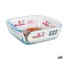 Baking tray Quttin 66603 1,1 L Glass Squared 1,1 L 19,7 x 16,8 x 5,6 cm (10 Units)