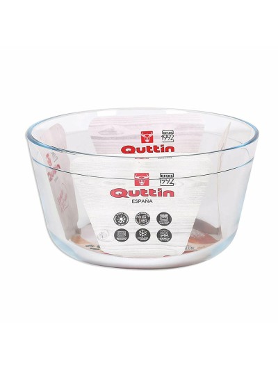 Bandeja para Horno Quttin 104639 Vidrio 2,9 L (4 Unidades) (21,5 cm)