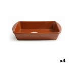 Fuente de Cocina Azofra Barro cocido Rectangular 29 x 20 x 6 cm (4 Unidades)