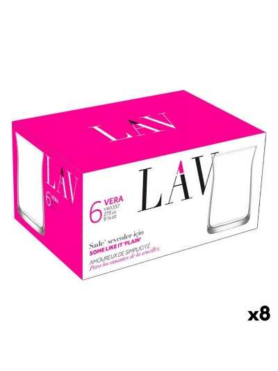 Set de Vasos LAV Vera 275 ml 6 Piezas (8 Unidades)