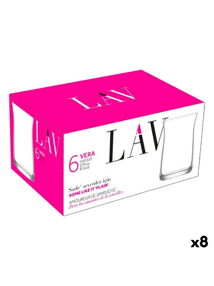 Set de Vasos LAV Vera 275 ml 6 Piezas (8 Unidades)