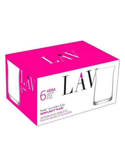 Set de Vasos LAV Vera 275 ml 6 Piezas (8 Unidades)