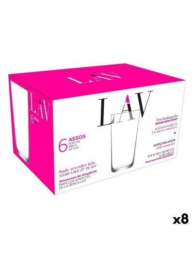 Set de Vasos LAV Assos 490 ml 6 Piezas (8 Unidades)