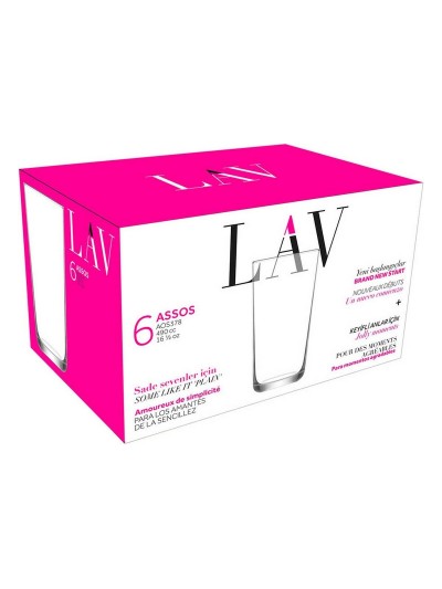 Set de Vasos LAV Assos 490 ml 6 Piezas (8 Unidades)