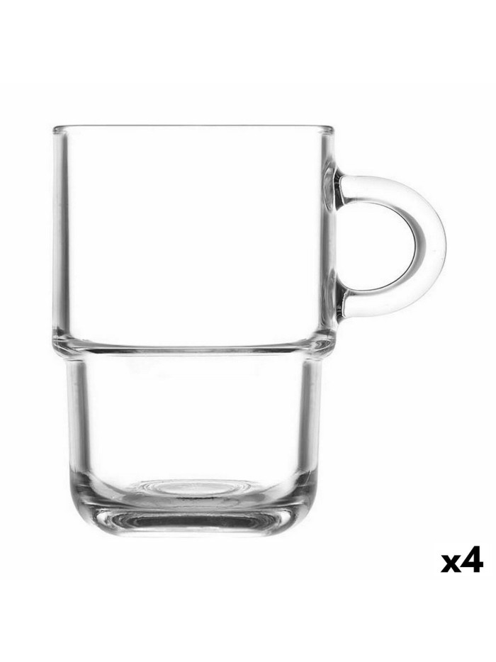 Set of Mugs LAV 360 ml 11 x 8 x 12 cm Stackable 4 Units (6 Pieces)