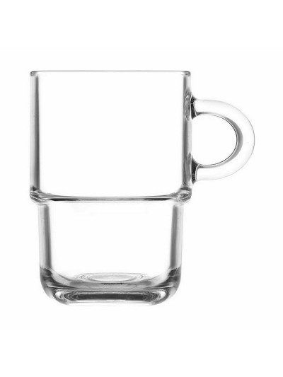 Set of Mugs LAV 360 ml 11 x 8 x 12 cm Stackable 4 Units (6 Pieces)