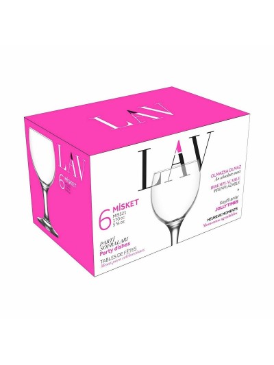 Set de Verres Inde Misket 170 ml Blanc 6 Pièces (4 Unités)