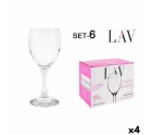 Set de copas de vino LAV Blanco 200 ml 6 Piezas (4 Unidades)