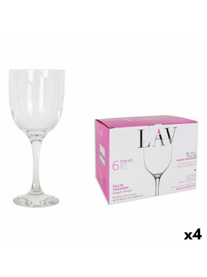 Set of cups LAV Tokyo (6 Pieces) (4 Units) (365 ml)