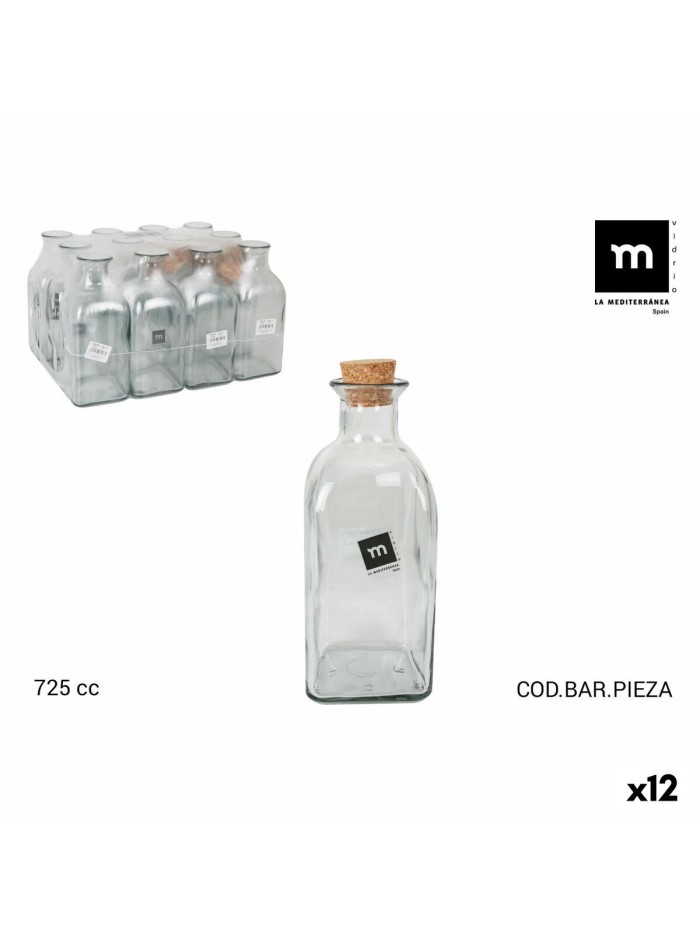 Bouteille en Verre La Mediterránea Medi Bouchon 725 ml (12 Unités)