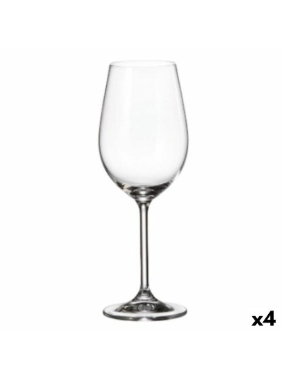 Set de Verres Bohemia Crystal Clara 350 ml Blanc 6 Pièces 6 x 8 x 22 cm (6 Unités) (4 Unités)