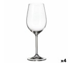 Set de Copas Bohemia Crystal Clara 350 ml Blanco 6 Piezas 6 x 8 x 22 cm (6 Unidades) (4 Unidades)