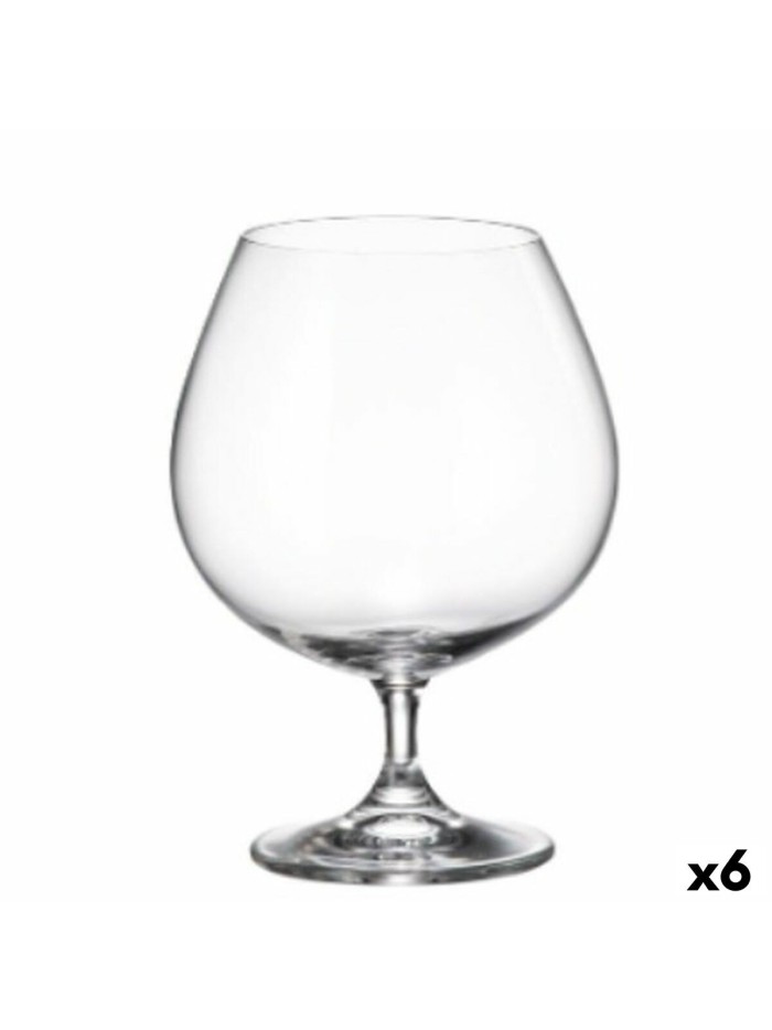 Set of cups Bohemia Crystal Clara Cognac 690 ml 6 Units 4 Units 7,5 x 12 x 16 cm