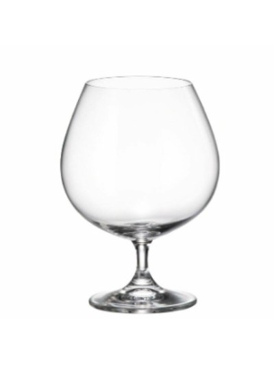 Set of cups Bohemia Crystal Clara Cognac 690 ml 6 Units 4 Units 7,5 x 12 x 16 cm