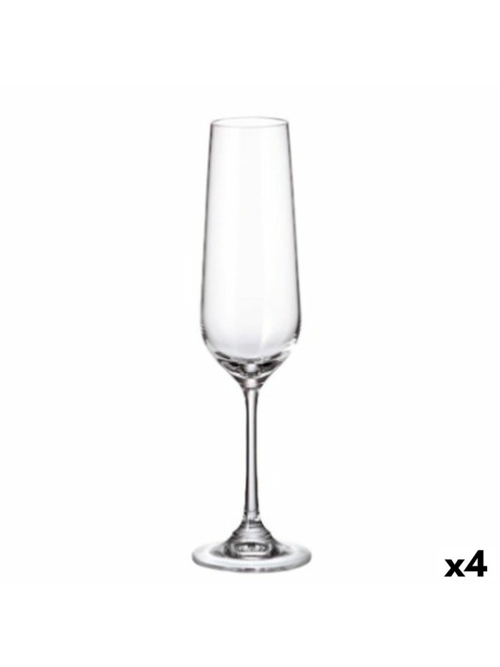 Set of cups Bohemia Crystal Sira champagne 200 ml 6 Units 4 Units