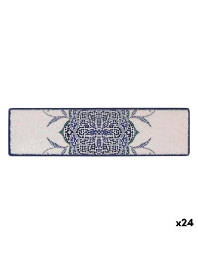 Fuente de Cocina La Mediterránea Rosetta Rectangular 30 x 8 x 2 cm (24 Unidades)