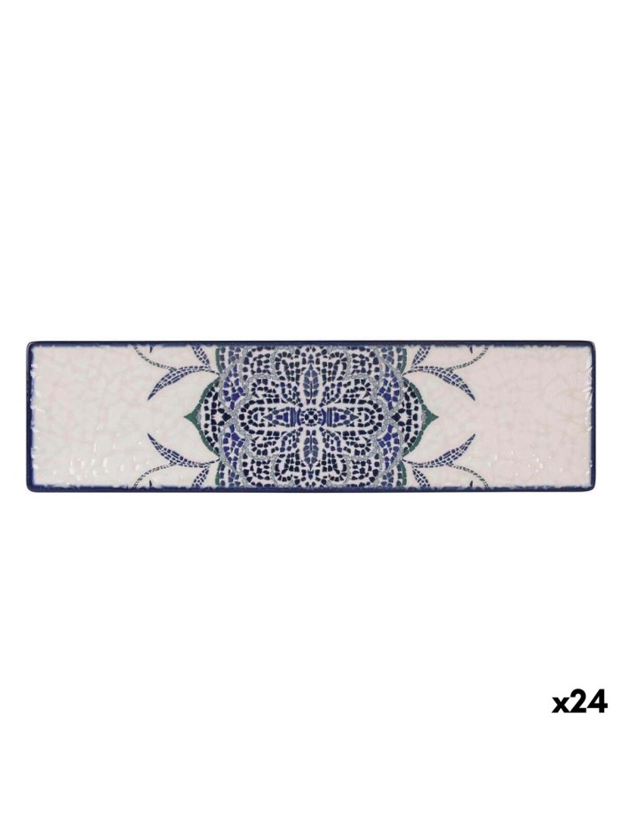 Fuente de Cocina La Mediterránea Rosetta Rectangular 30 x 8 x 2 cm (24 Unidades)
