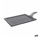 Bandeja Viejo Valle Negro Vidrio 46 x 27 cm (4 Unidades)