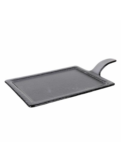 Tray Viejo Valle Black Glass 46 x 27 cm (4 Units)
