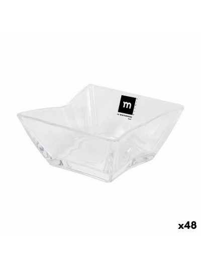 Cuenco La Mediterránea Capricho Cuadrado Vidrio 10 x 10 x 4,8 cm (48 Unidades)