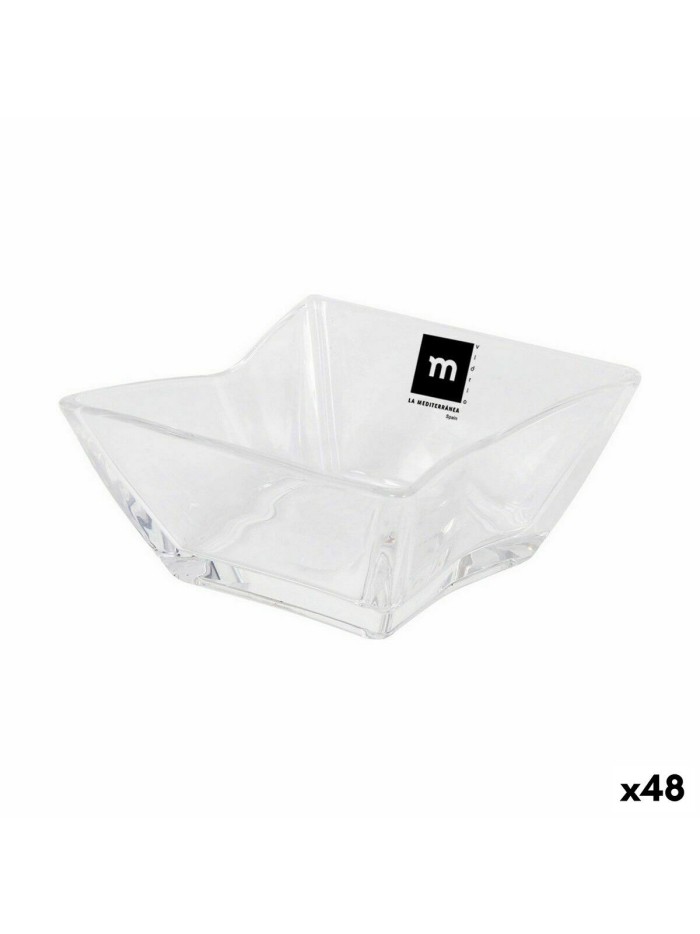 Bowl La Mediterránea Capricho Squared Glass 10 x 10 x 4,8 cm (48 Units)