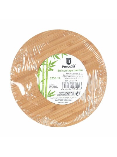 Cuenco Percutti Melamina Marrón Verde 18,9 x 18,9 x 8,5 cm Bambú (4 Unidades)