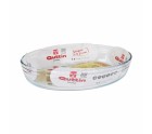 Oven Dish Quttin   Transparent Glass Oval 2,2 L 30,1 x 20,9 x 6,3 cm (4 Units)