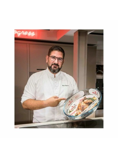 Fuente para Horno Quttin   Transparente Vidrio Ovalado 2,2 L 30,1 x 20,9 x 6,3 cm (4 Unidades)