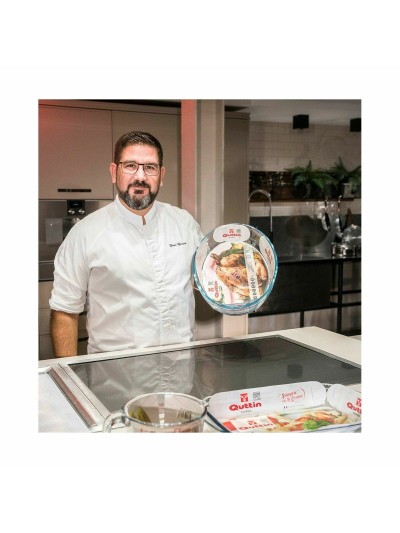 Fuente para Horno Quttin   Transparente Vidrio Ovalado 2,2 L 30,1 x 20,9 x 6,3 cm (4 Unidades)