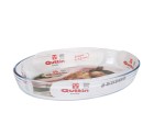 Oven Dish Quttin   Transparent Glass Oval 4,5 L 39,6 x 27,35 x 6,6 (4 Units)