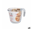 Measuring Jug Quttin Transparent 500 ml Glass (6 Units)